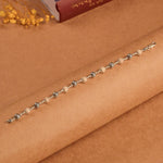 Pure Tulsi With Round Silver Beads Bracelet