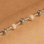 Tulsi With Round Silver Beads Bracelet