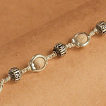 Tulsi Capping with Shree Hari Silver Beads Bracelet