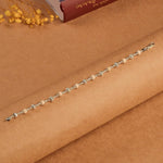 Pure Tulsi With CNC Beads Silver Bracelet