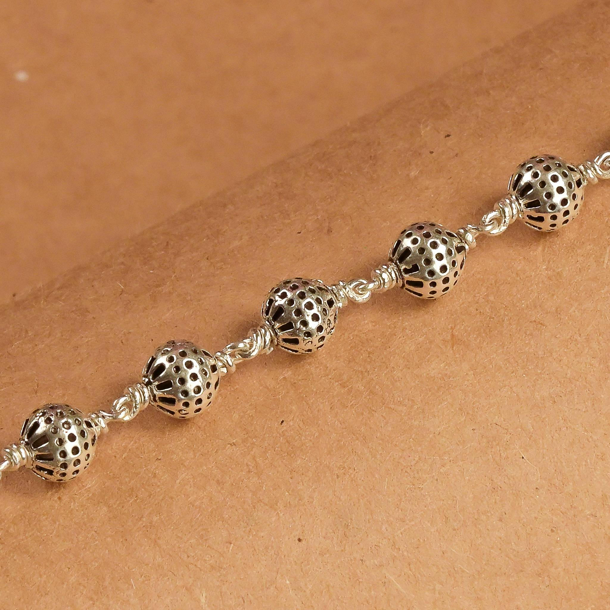 Round Beads silver Bracelet