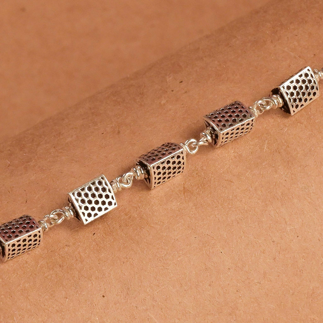 Triangle Silver Beads Bracelet