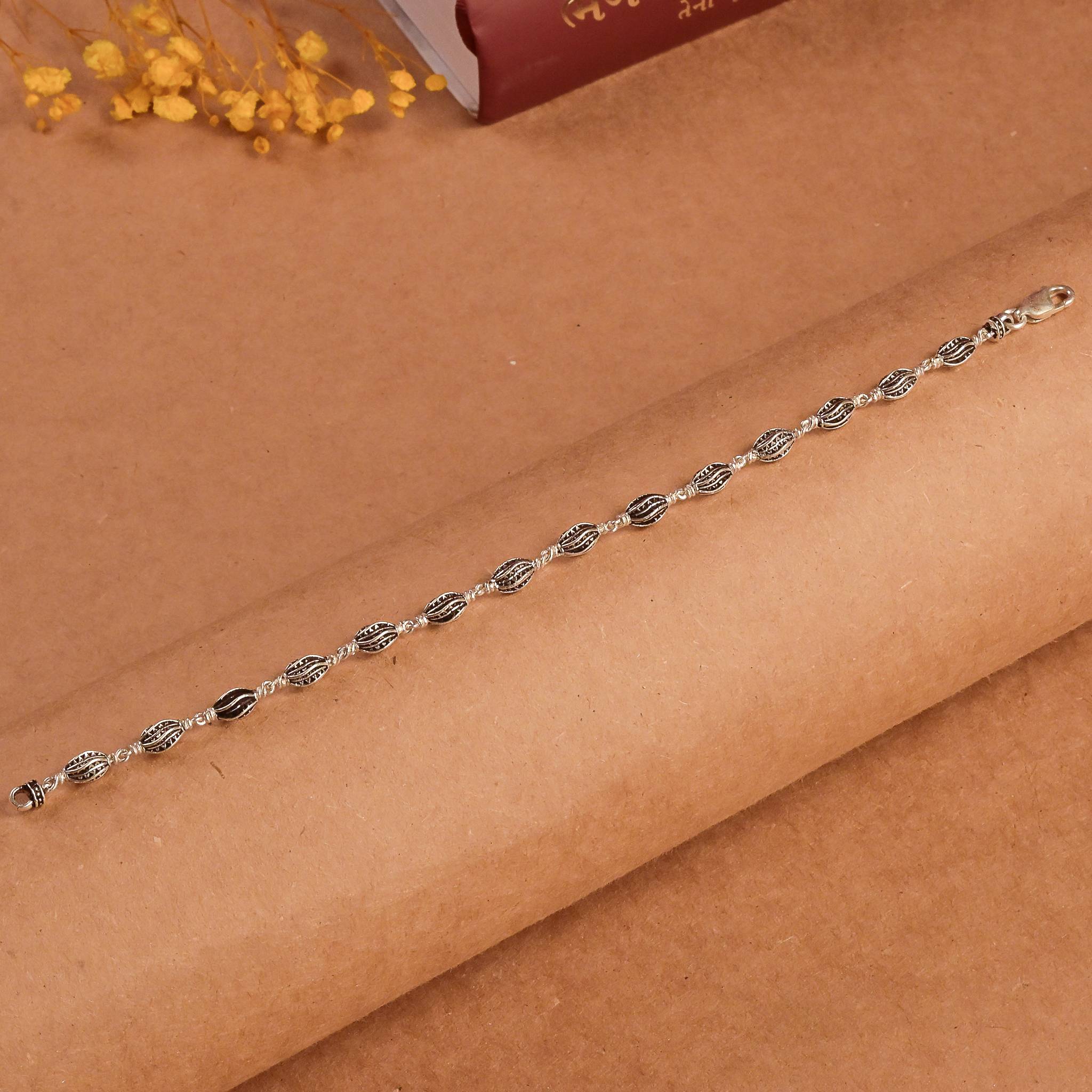 Marquise Beads Silver Bracelet