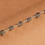Hollow Circular Silver Beads Bracelet