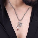 Authentic Mahadev Om Chandra Silver Pendant