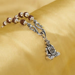 Muneshwara Swamy Silver Pendant With Rudraksha Mala