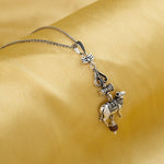 Nandi Trishul Silver Pendant With silver chain