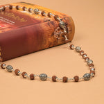 Rudraksha With Ovel Om Silver Beads Mala