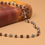Rudraksha With Shivling Silver Beads Mala