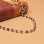 Rudraksha With Om Silver Beads Mala