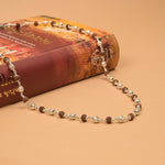 Rudraksha Mala With Designer CNC Silver Beads