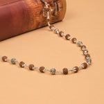 Rudraksha With Om Namah Shivay Silver Bead Mala