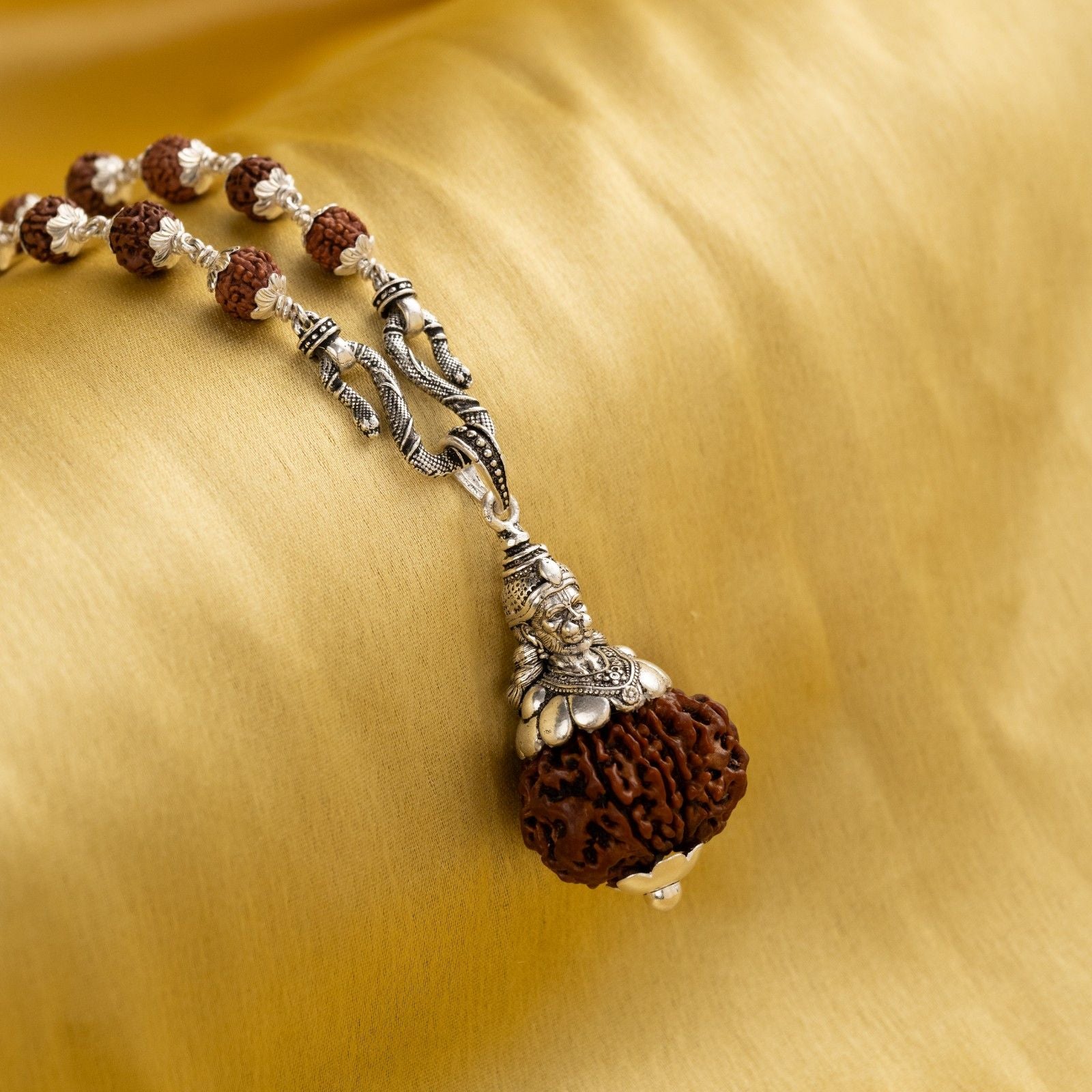 Hanumanji Pendant with 11 Mukhi Nepali Rudraksha