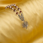 Narasimha Silver Pendant With Rudraksha Mala