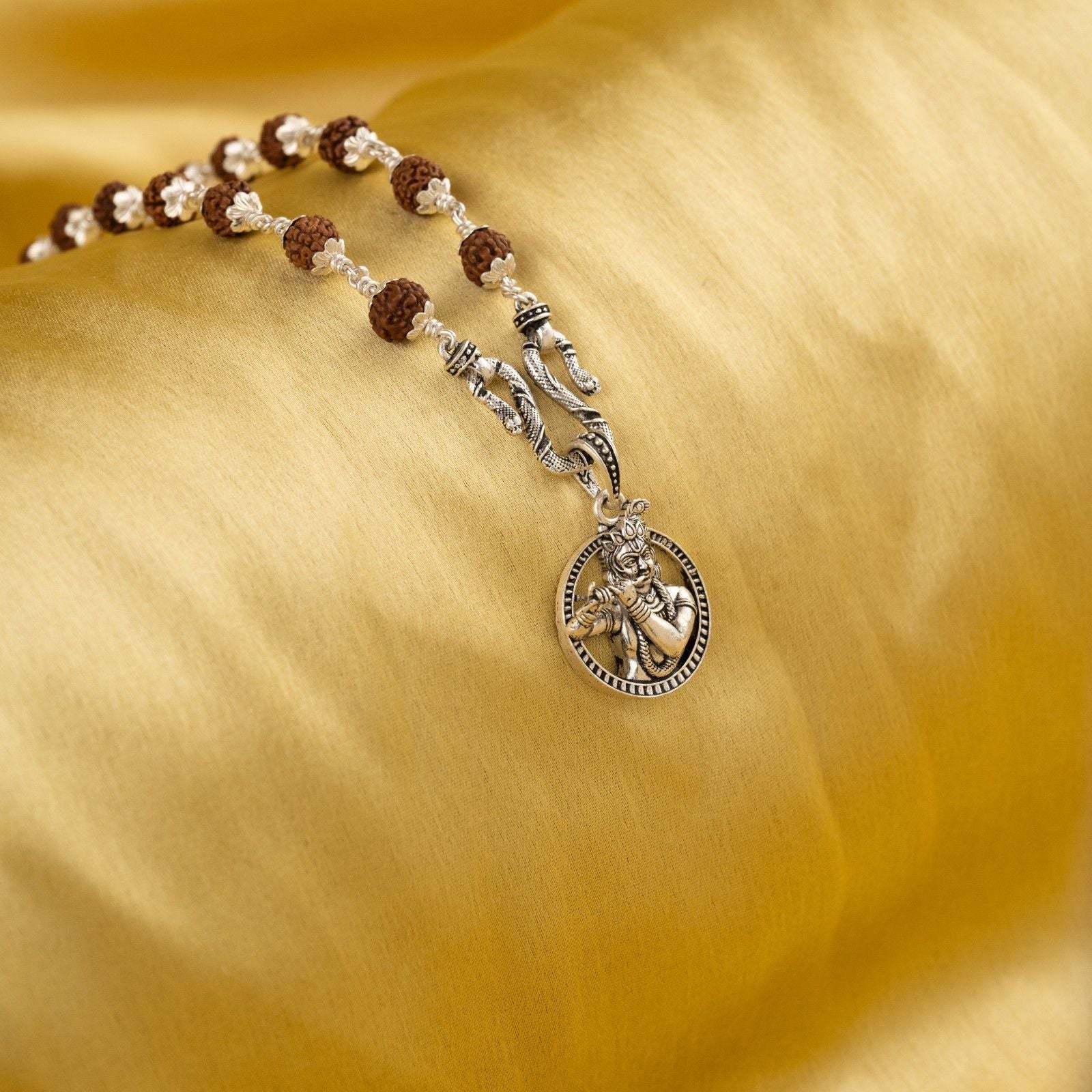 Murlidhar Krishna Pendant With Rudraksha Mala