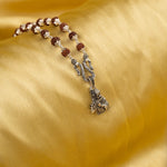 Krishna bansuri silver pendant With Rudraksha Mala