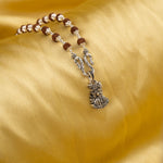 Bal Krishna silver pendant With Rudraksha Mala