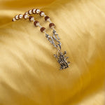 Mahakali Mata Silver Pendant With Rudraksha Mala