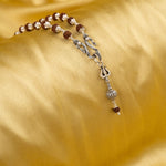Silver Trishul Pendant With Rudraksha Mala