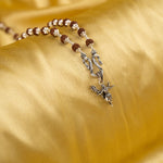 Nataraja Mahadev Silver Pendant With Rudraksha Mala