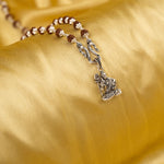 Lord Bholenath Silver Pendant With Rudraksha Mala