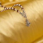 Ganesh ji silver pendant With Rudraksha Mala