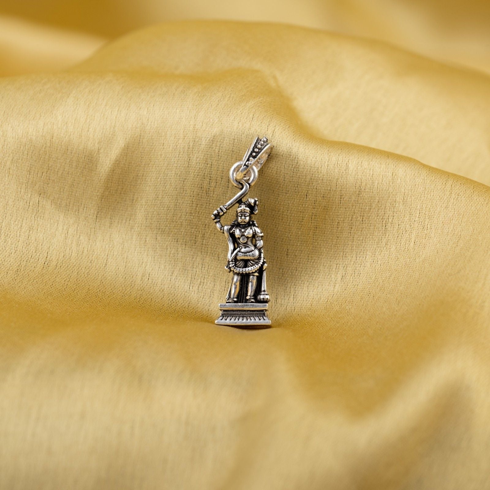 Deity Karuppasamy Silver Pendant