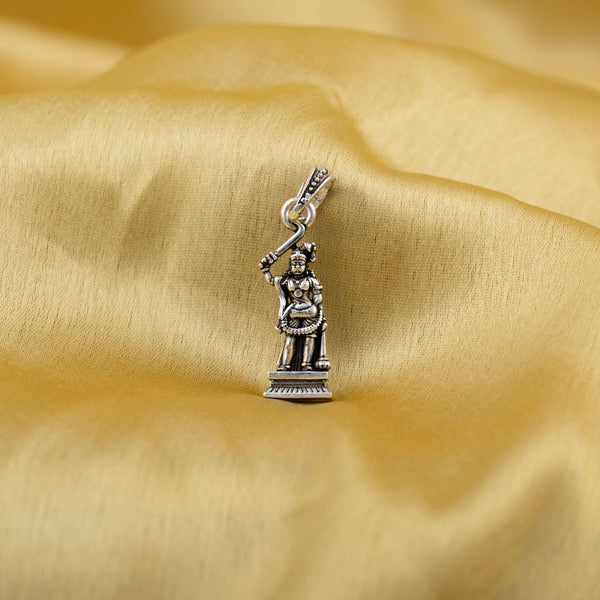 Deity Karuppasamy Silver Pendant