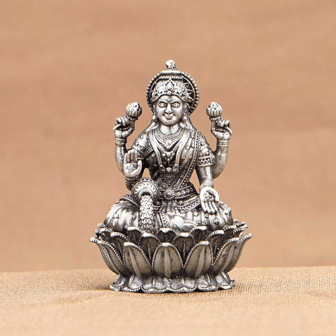 Goddess Laxmi Silver Murti