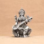 Goddess Saraswati Silver Idol