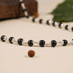 Karungali Beads Silver Mala