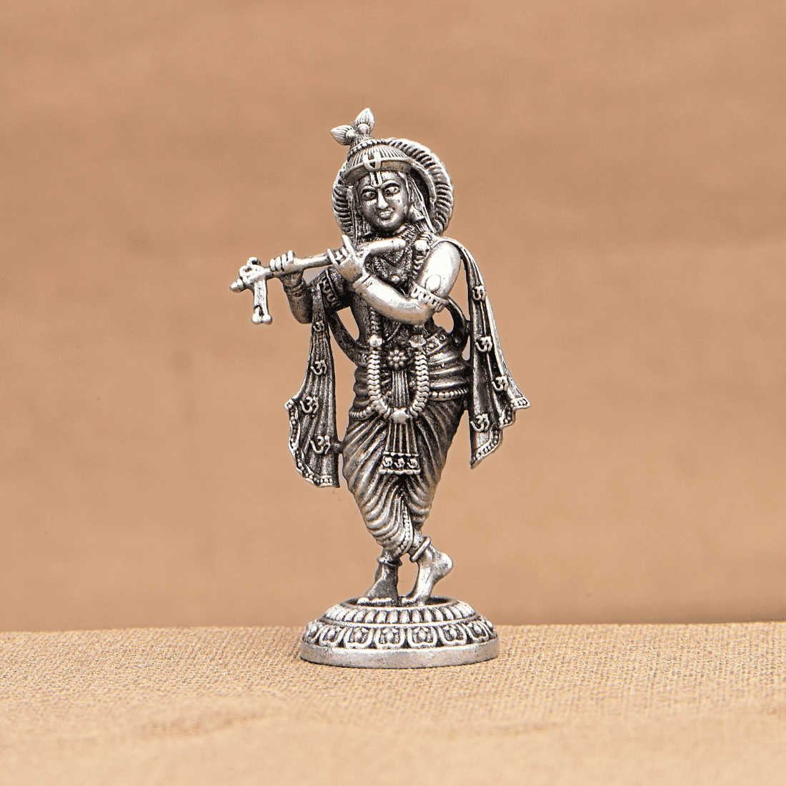 Lord Krishna Silver Idol