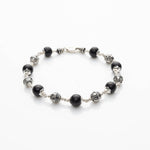 Karungali With Shivling Silver Beads Bracelet