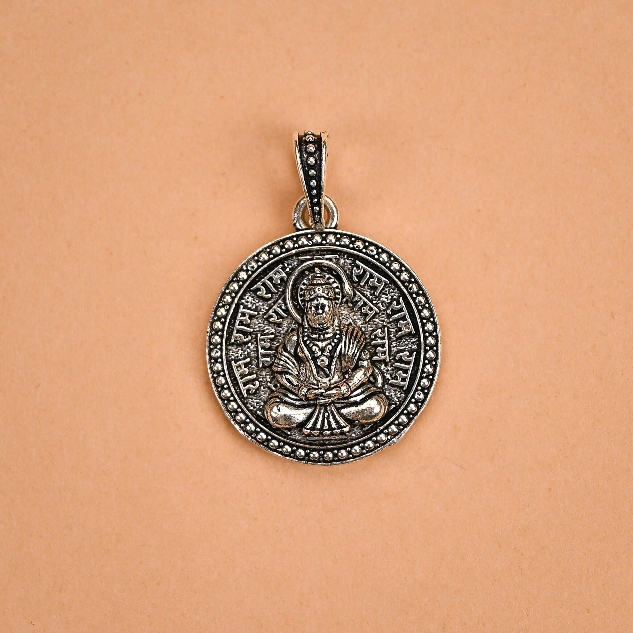 Lord Hunuman Silver Pendant