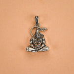 Divine Lord Hanuman Ji Dhyan Silver Pendant