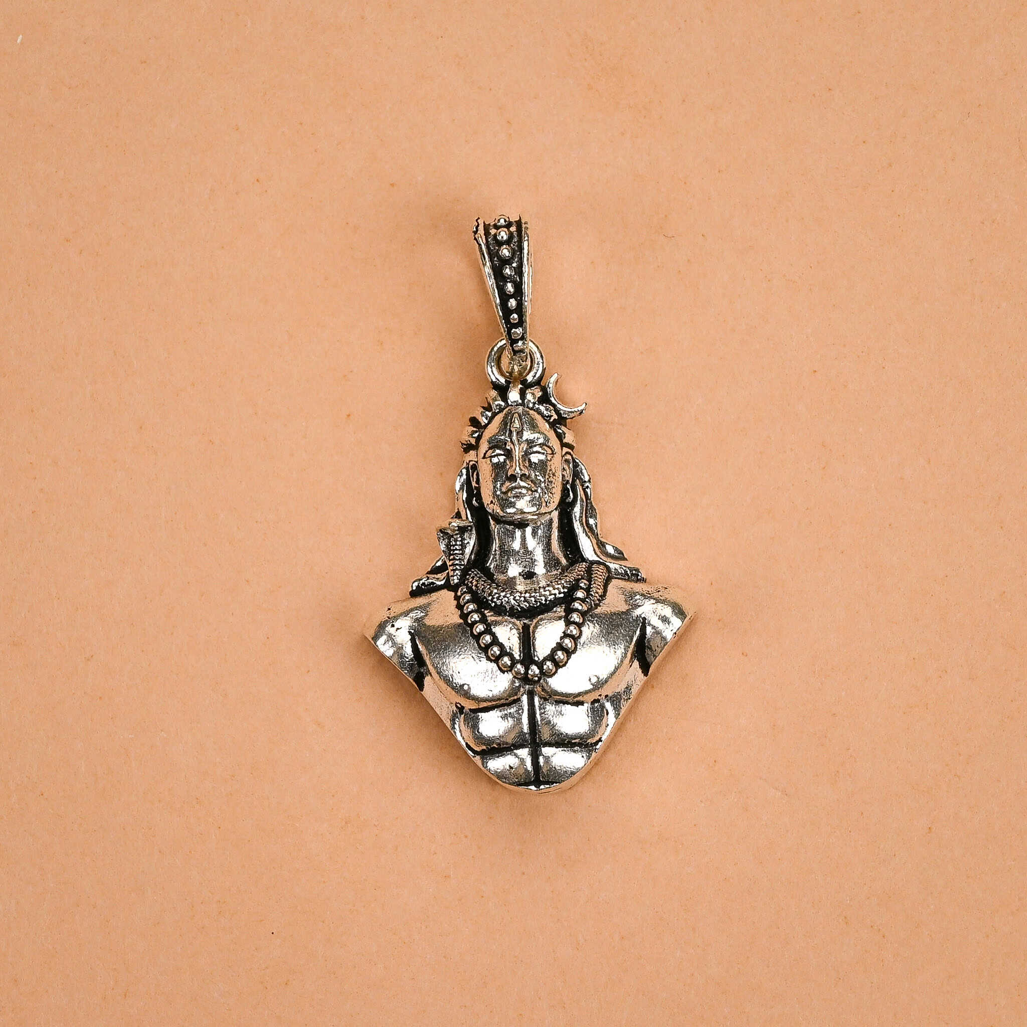 Lord Adiyogi Silver Pendant