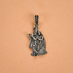 Lord Radha Krishna Ji Silver Pendant