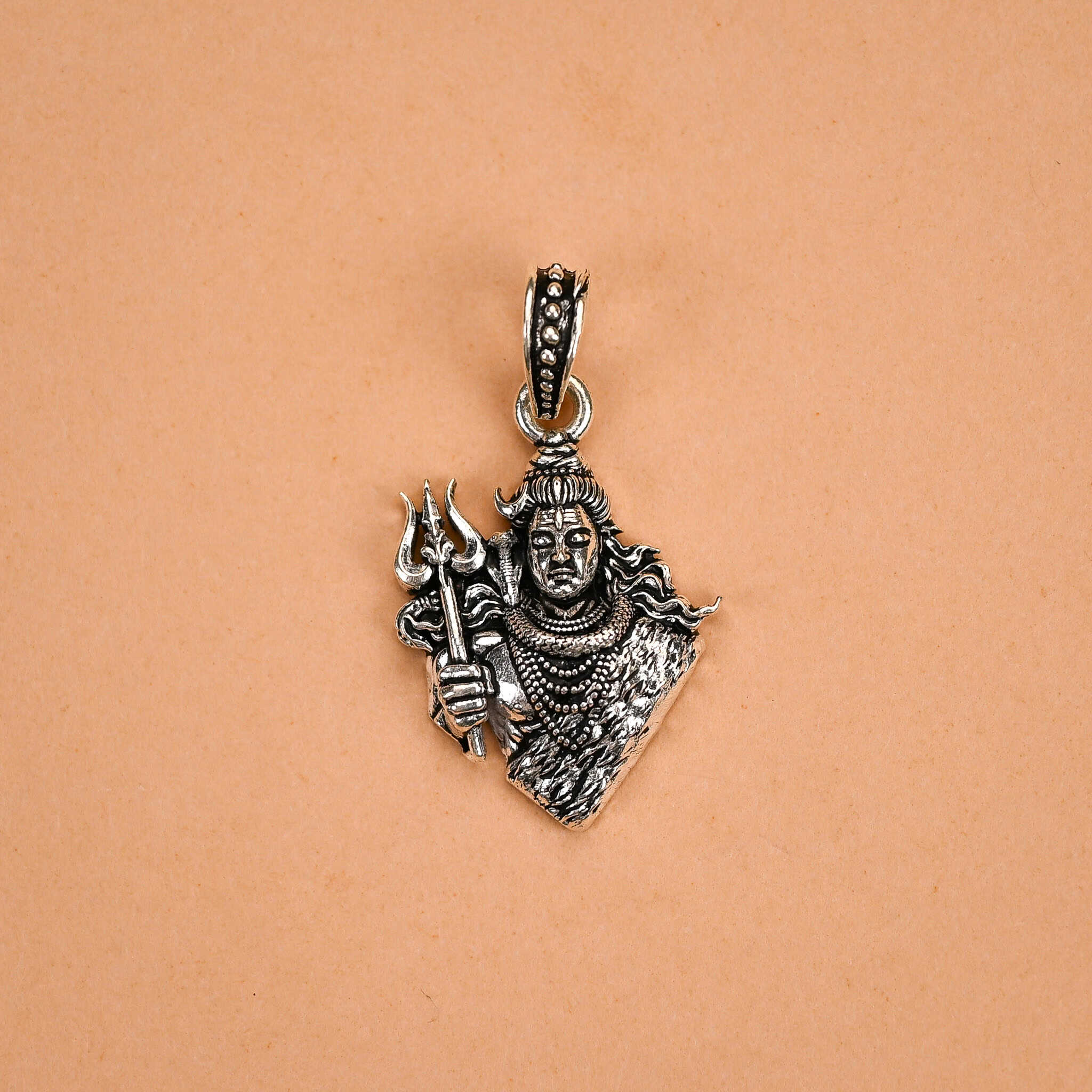 Lord Adiyogi Shiv Silver Pendant