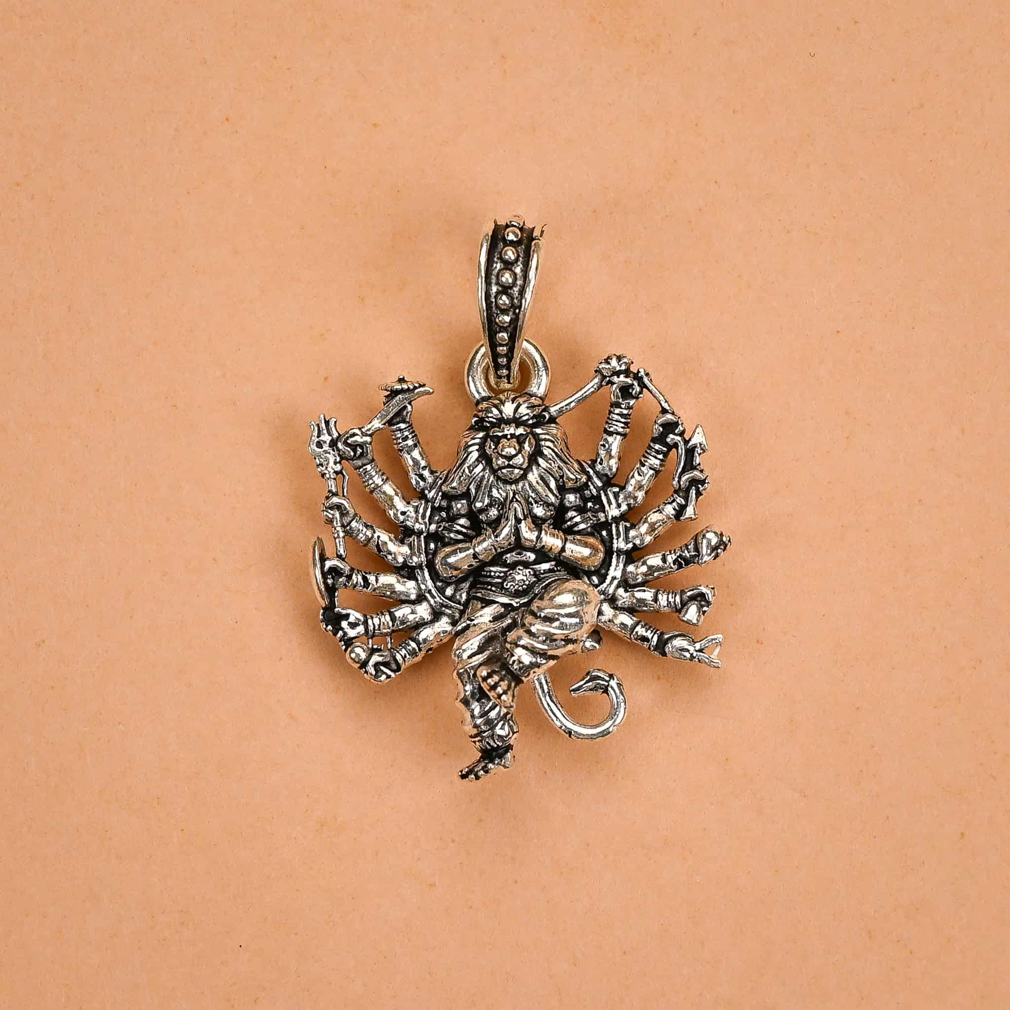 Narasimha Silver Pendant