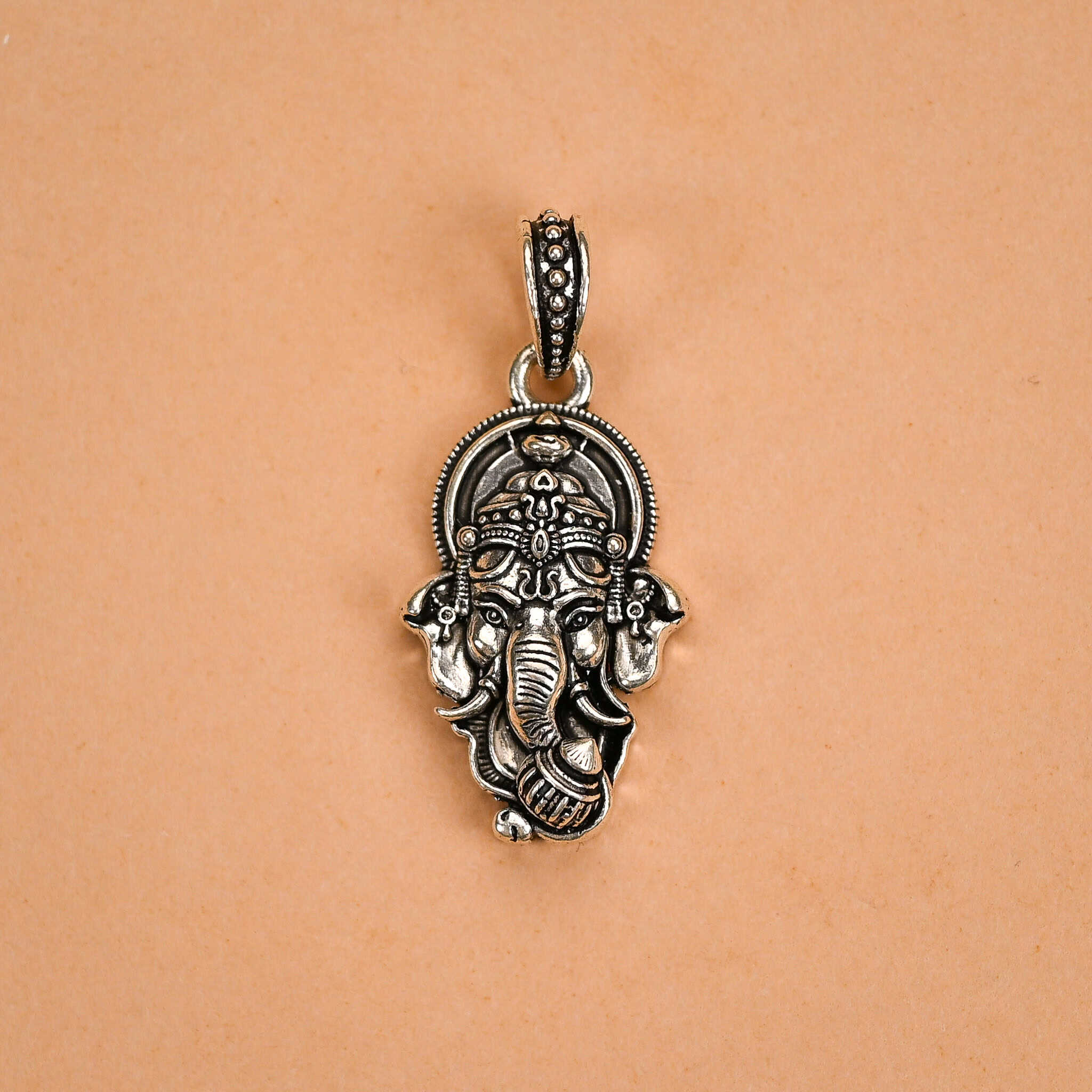 Divine Lord Ganesha Silver Pendant