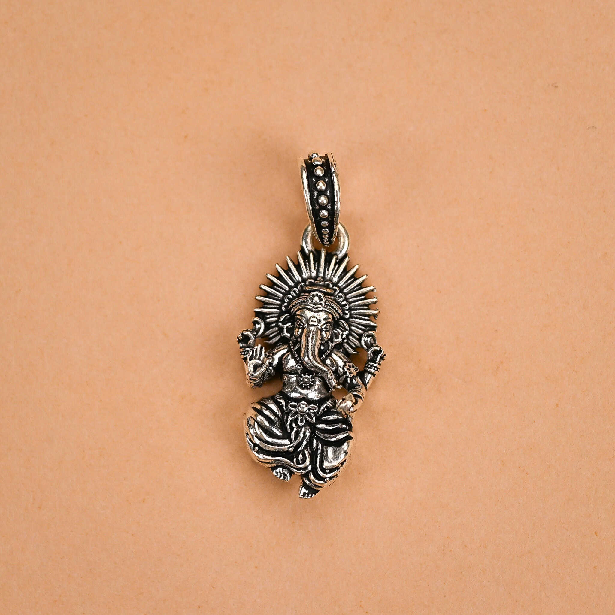 God Ganesha silver pendant