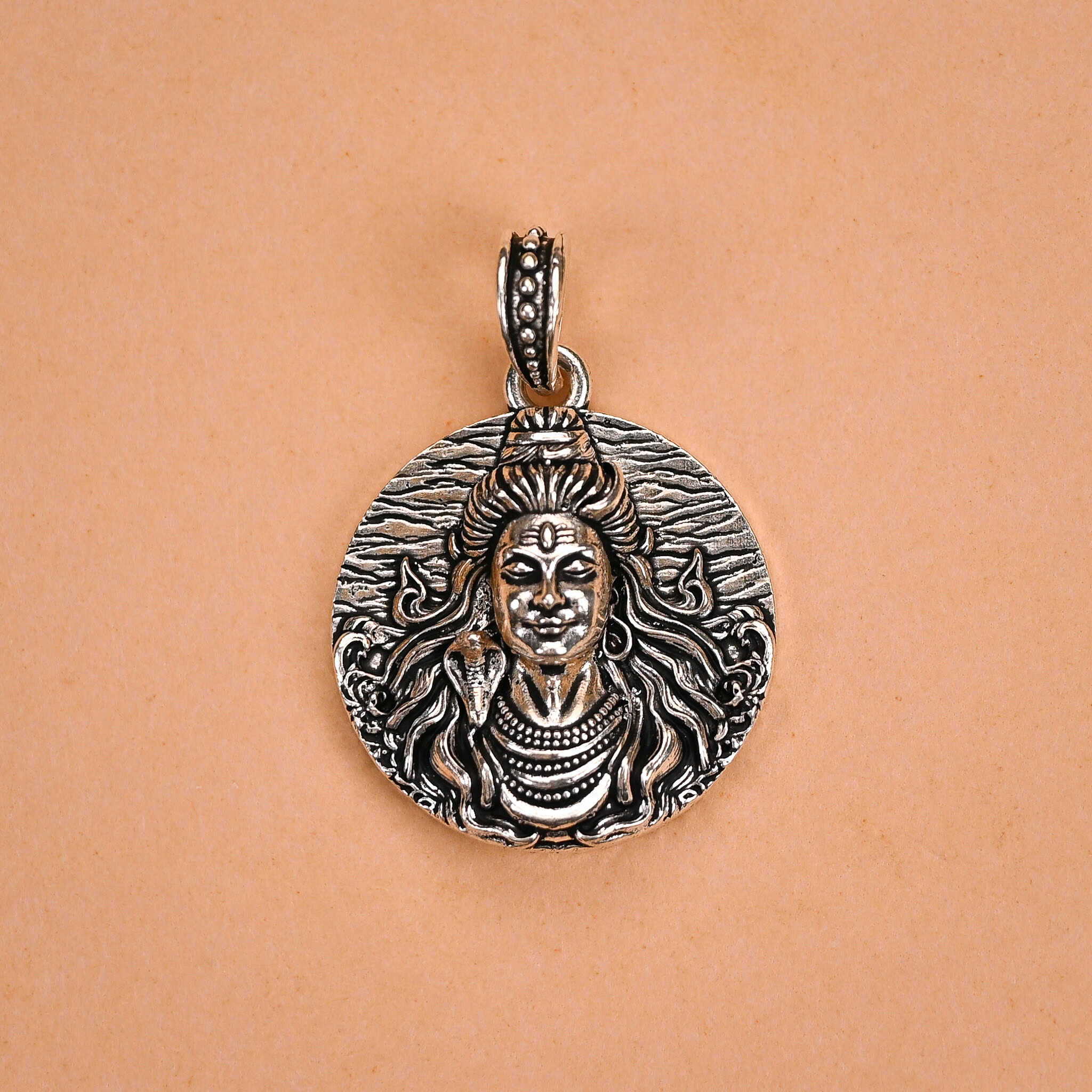 Mahadev Lord  Silver Pendant