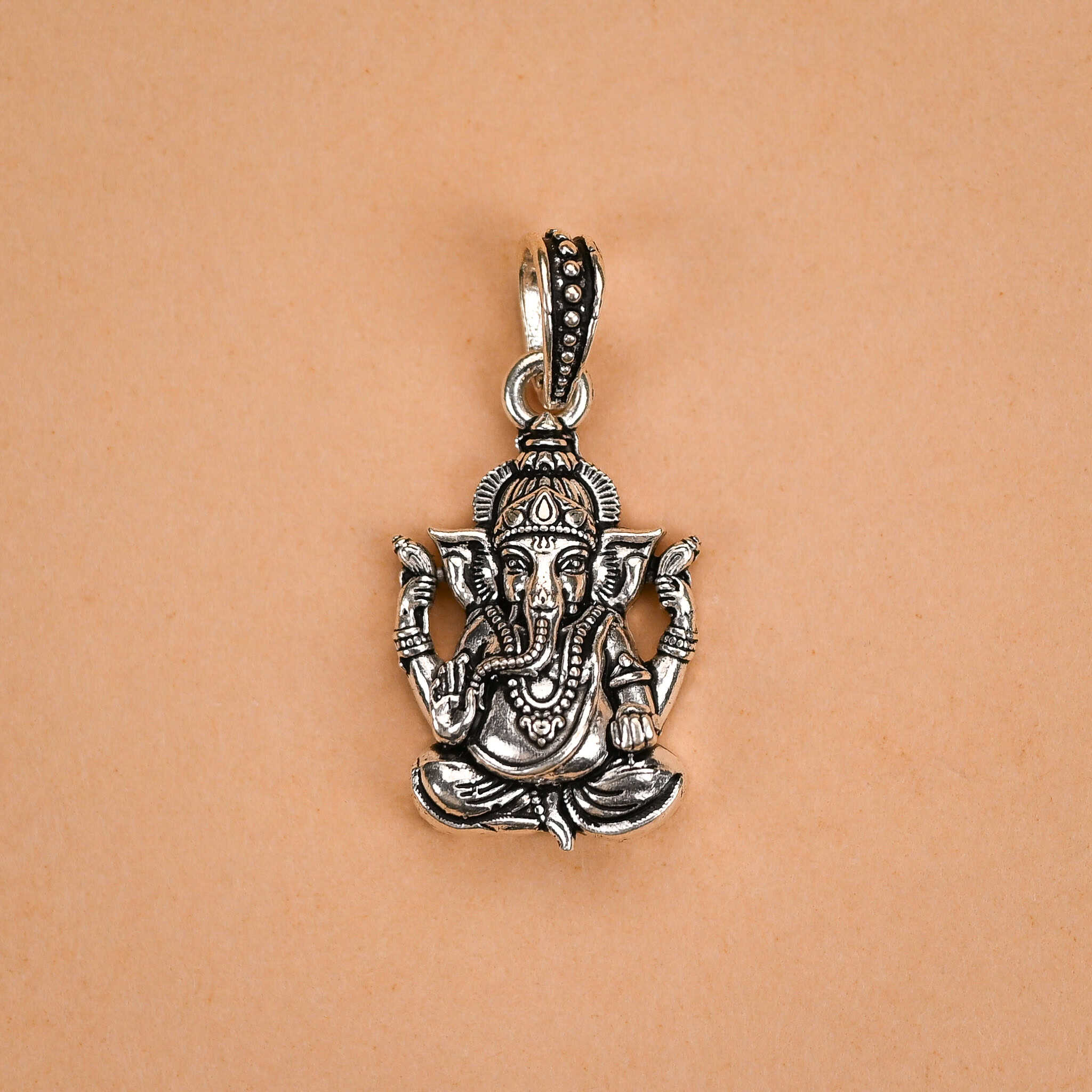Ganpati Silver Pendant