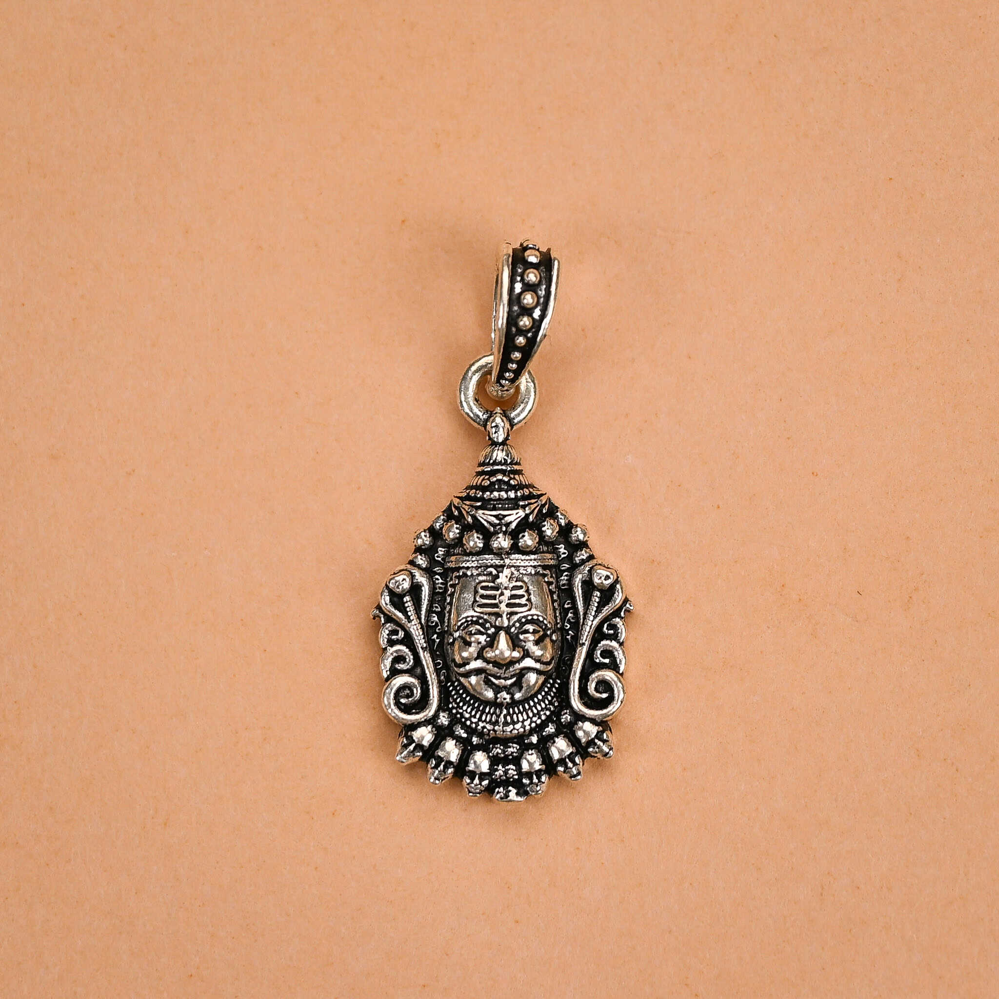 Silver Pendant Lord Mahakal