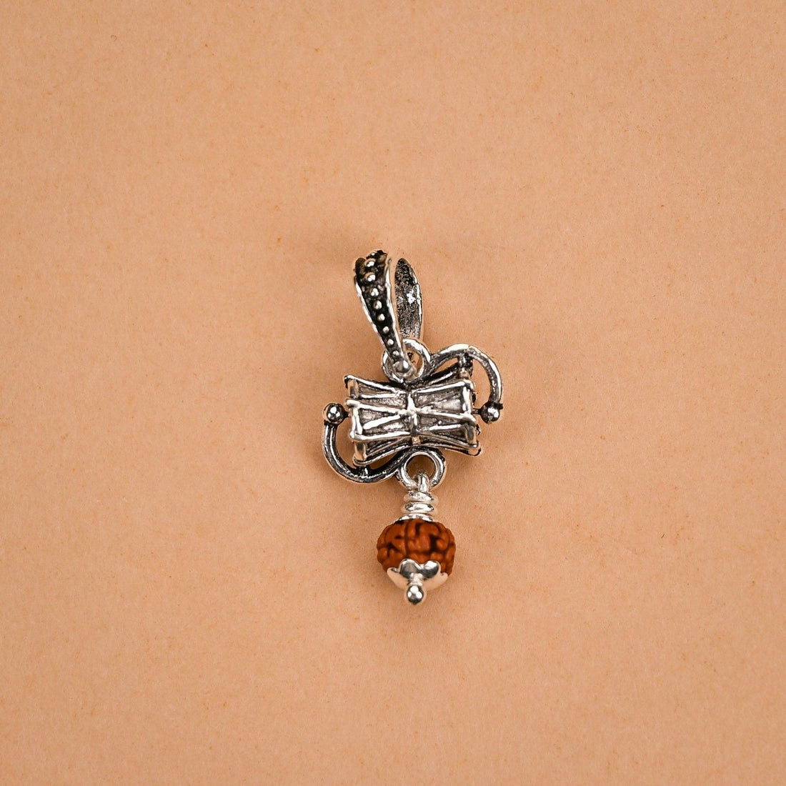 Damaru Silver Pendant