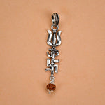 Trishul with Om and Swastik Silver Pendant