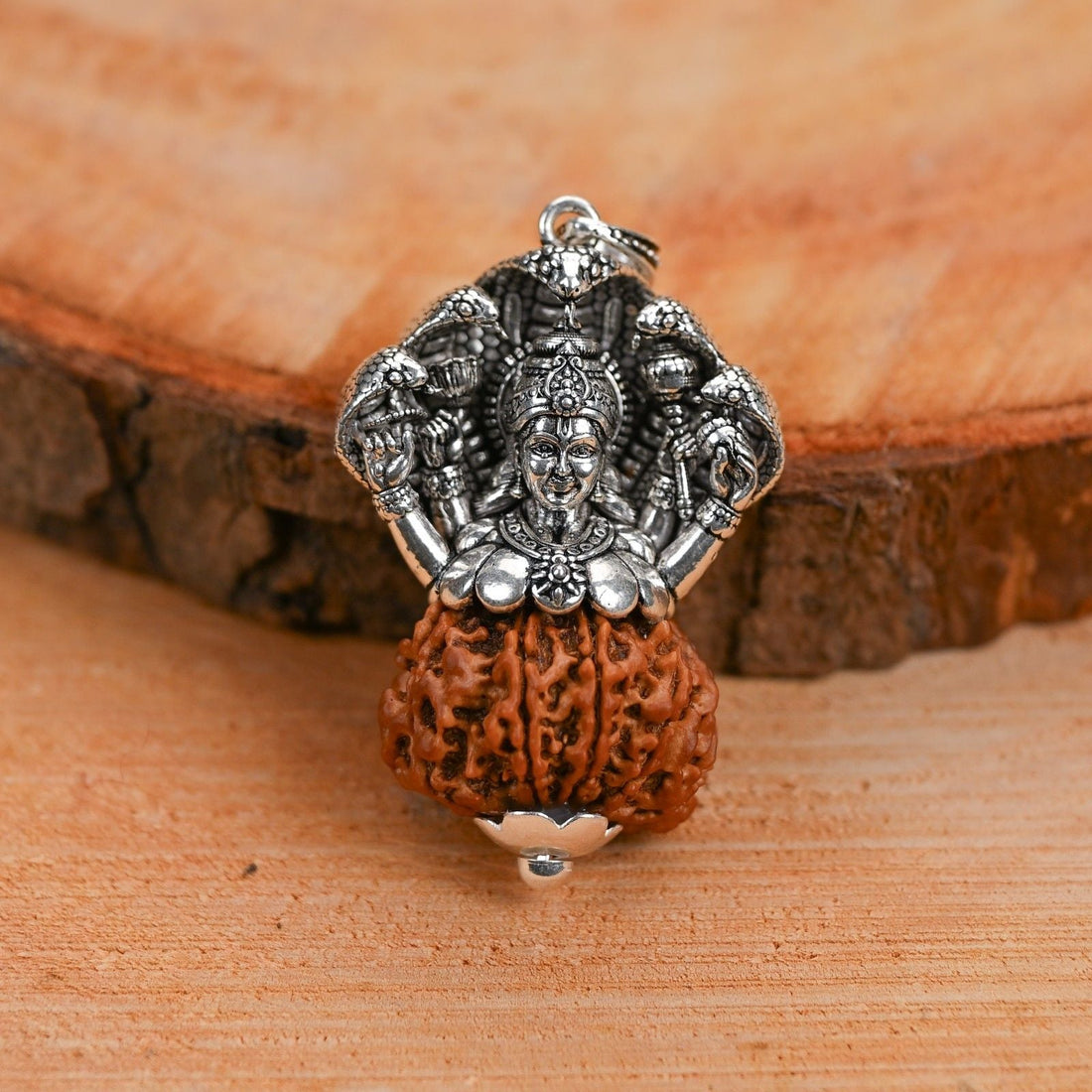 Vishnuji Pendant with 10 Mukhi Nepali Rudraksha