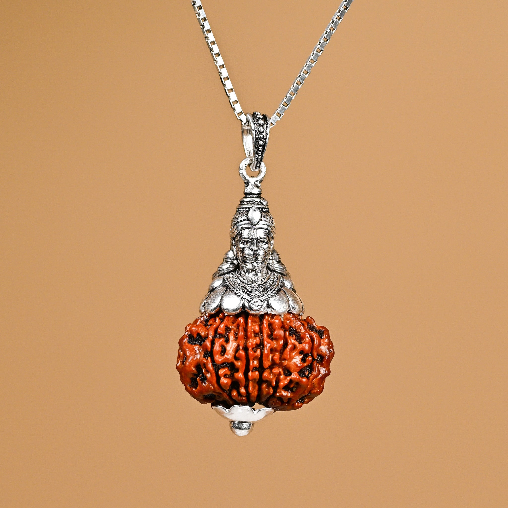 Hanumanji Pendant with 11 Mukhi Nepali  Rudraksha
