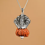 Vishnuji Pendant with 10 Mukhi Nepali Rudraksha