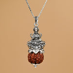 Lakshmiji Pendant with 7 Mukhi Nepali Rudraksha